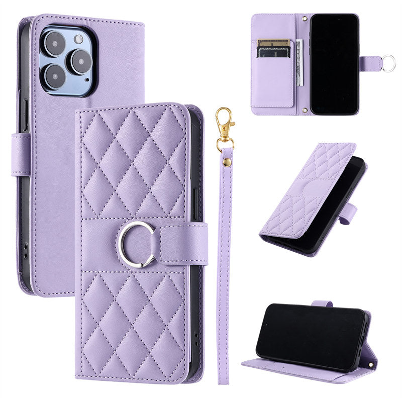 Luxury Leather Flip Phone Case – Premium Wallet, Bracket Protection,  Elegant Cover with Card Slots, Durable & Functional