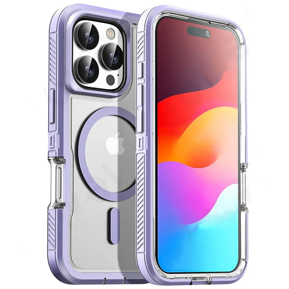 Heavy Duty Shockproof Case – Rugged Protective Cover with Kickstand, Anti-Scratch, Full-Body Protection for iPhone Models