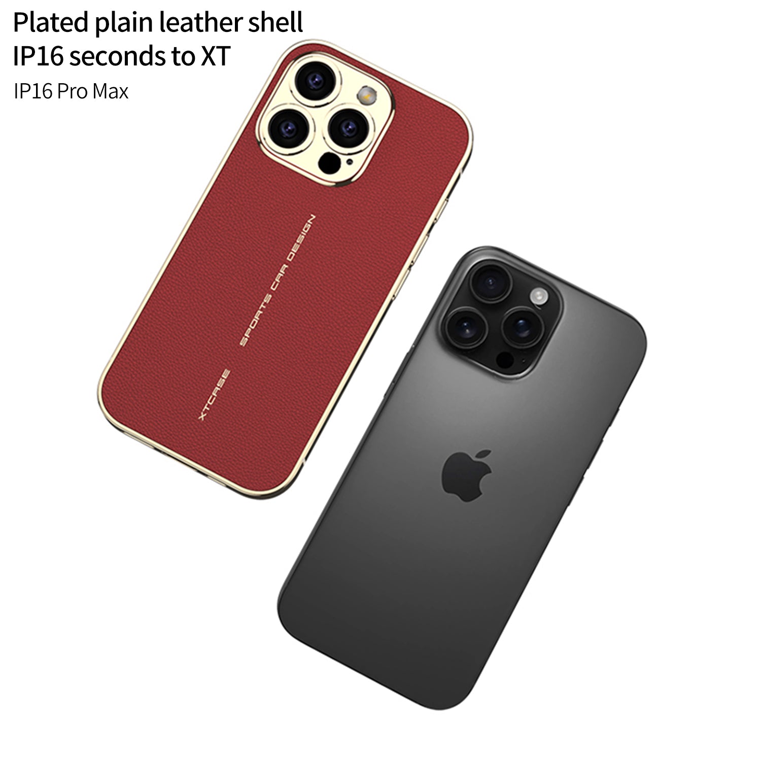 Luxury Plating Leather Phone Case – Shockproof All-Inclusive Lens Back Cover for iPhone Models, Sleek and Durable Design