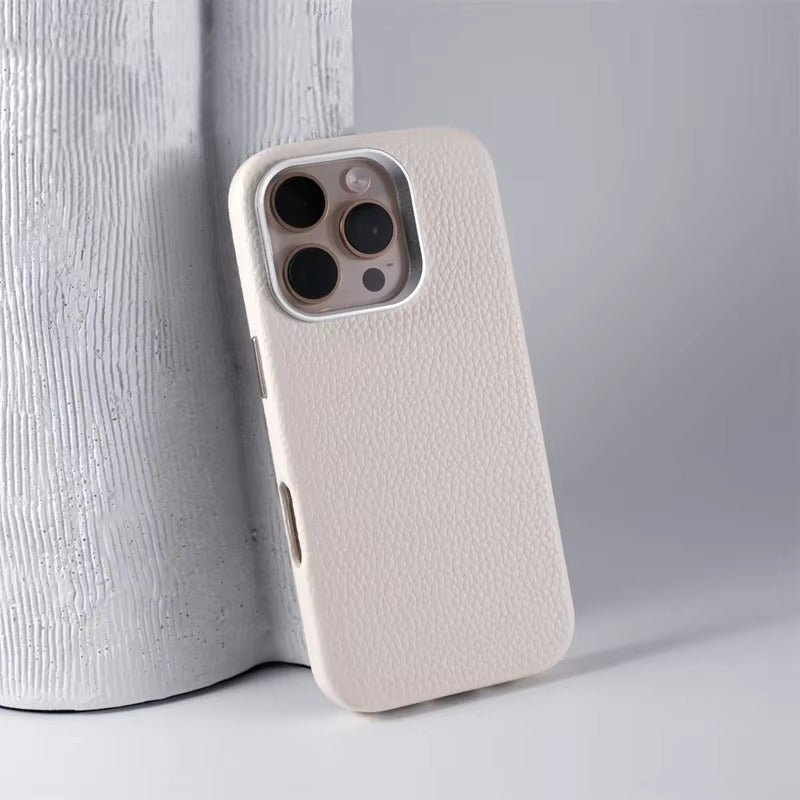 Luxury MagSafe Leather iPhone Case – Wireless Charging, Alloy Lens Protection Durable Cover for Everyday Use Case for iPhone