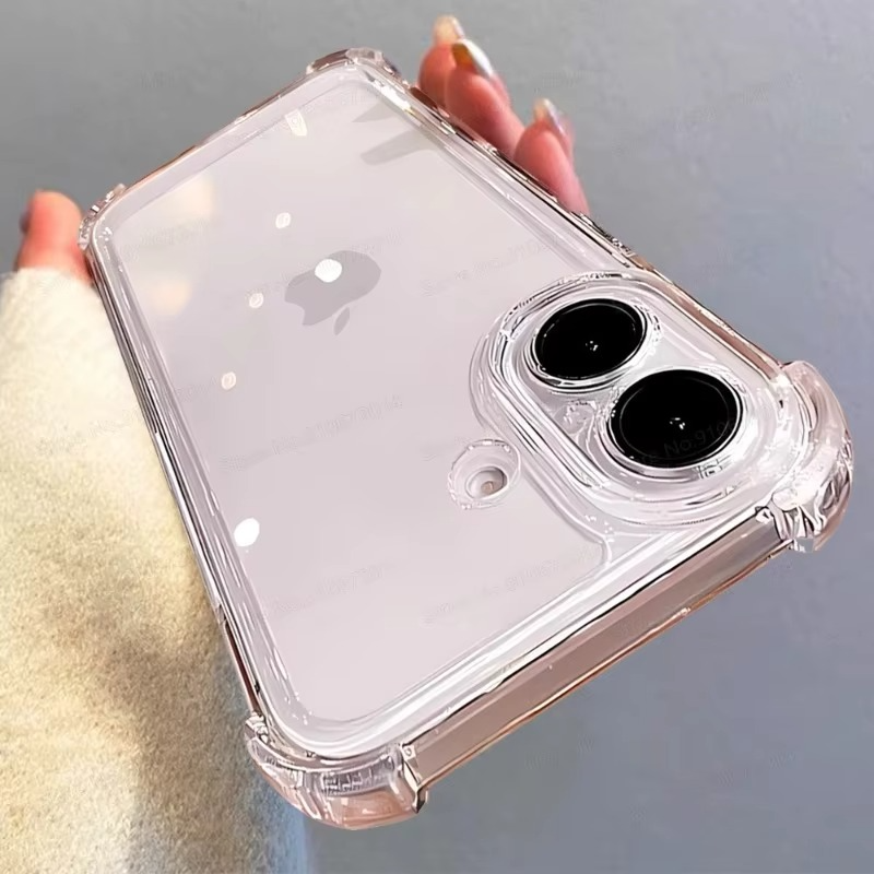 New Plating Airbag iPhone Case - Camera Protector, Clear Soft Cover, Shockproof Design for Men & Women | Case for iPhone