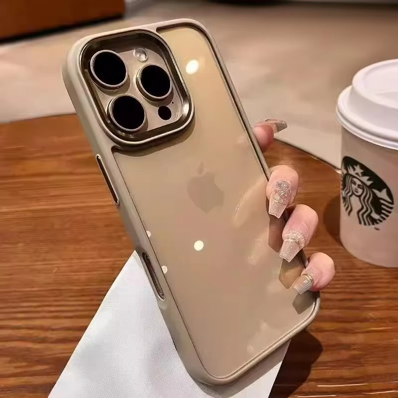 Luxury Metal Camera Protection iPhone Case - Transparent Acrylic PC & TPU Armor, Shockproof Durable Cover | Case for iPhone