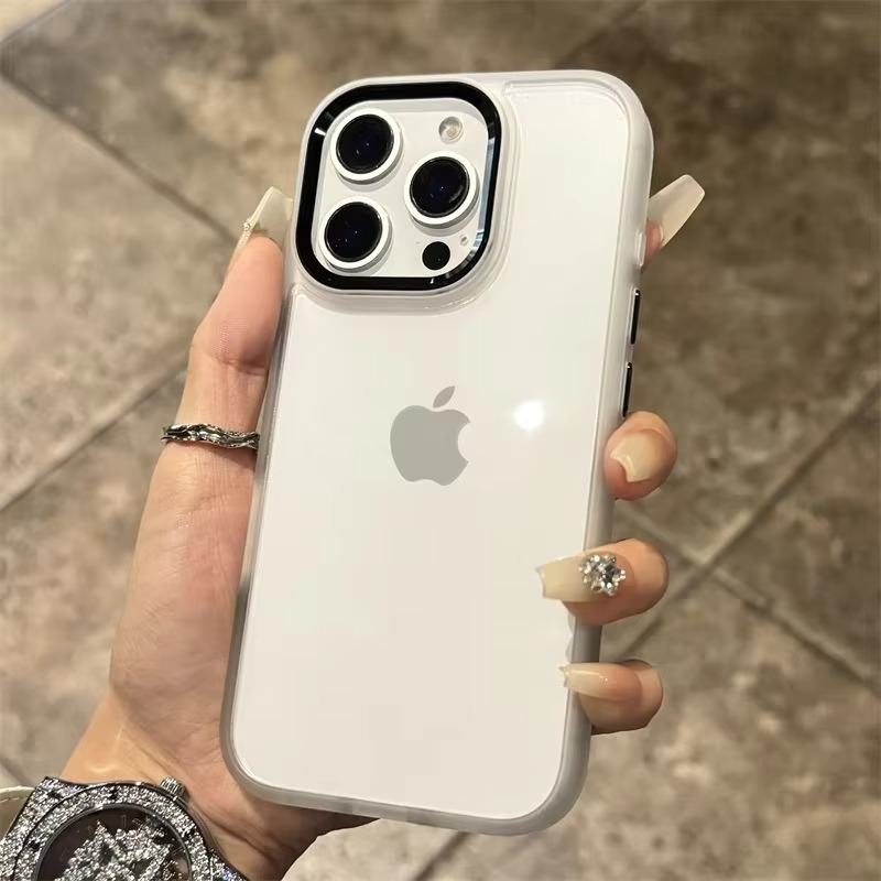 Luxury Metal Camera Protection iPhone Case - Transparent Acrylic PC & TPU Armor, Shockproof Durable Cover | Case for iPhone