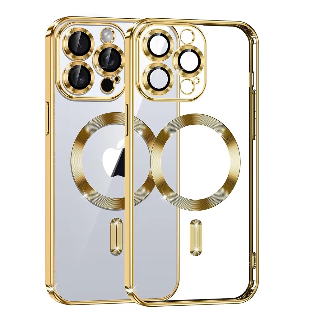 Luxury Desert Gold MagSafe iPhone Case - Magnetic Wireless Charging, Electroplated Bumper, Sleek & Durable Cover | Case for iPhone