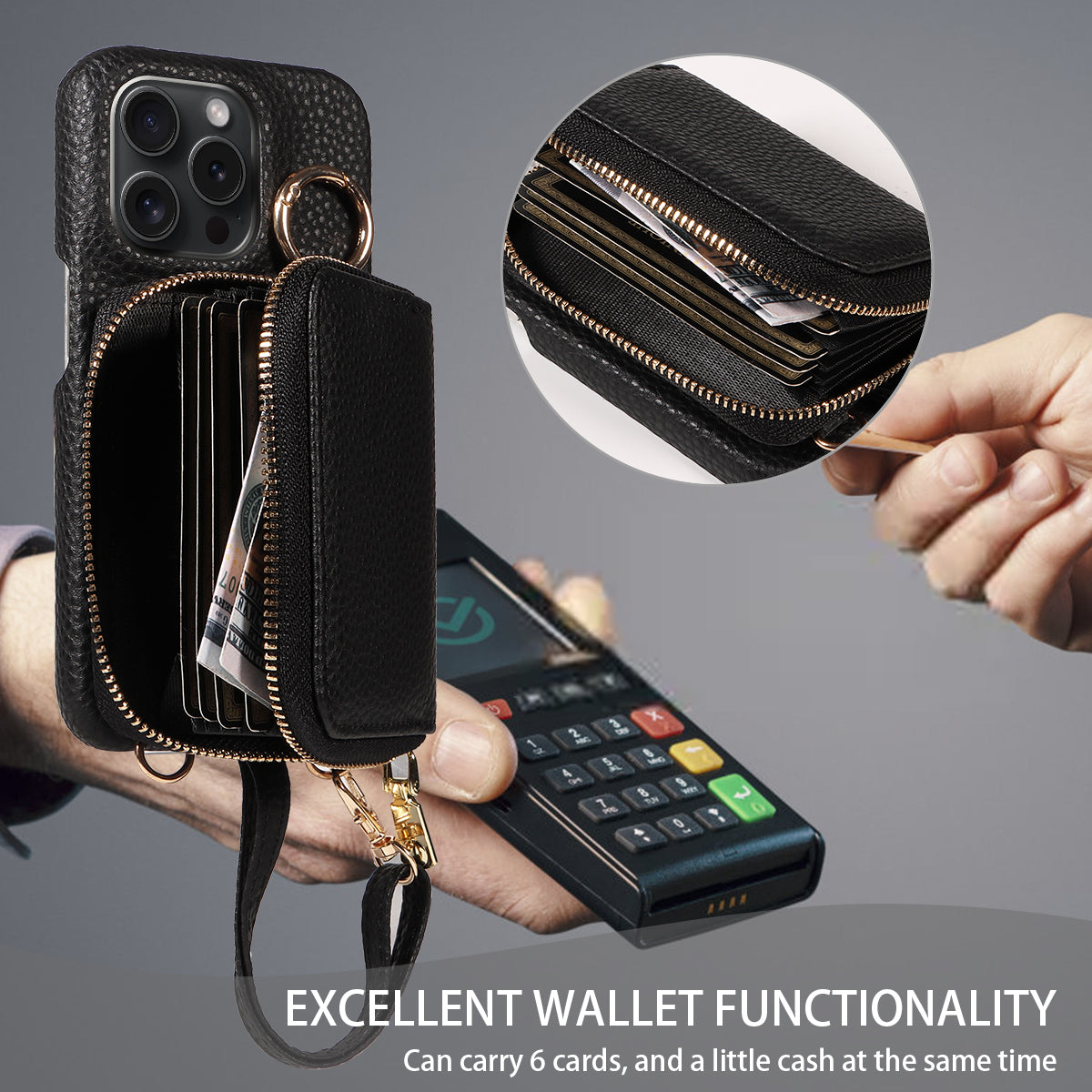 Premium High-Quality Magnetic Wallet iPhone Case – Detachable Design, Lashing Functionality, Stylish & Durable Protection | Case for iPhone