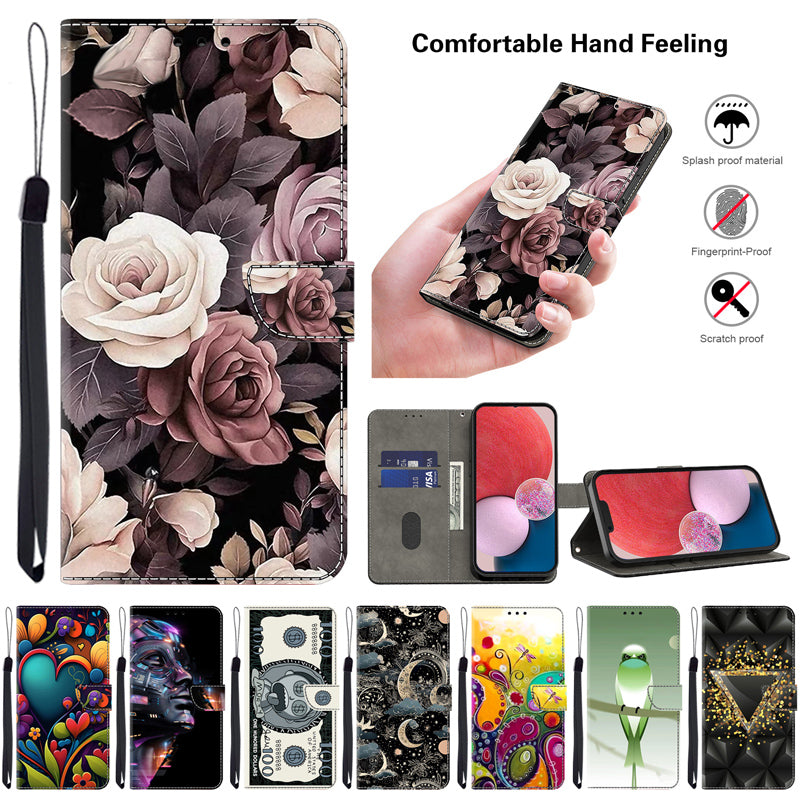 Premium 3D Leather Flip Wallet Case - Magnetic Phone Cover with Card Holder, Stand Function, and Secure Closure | Case iPhone