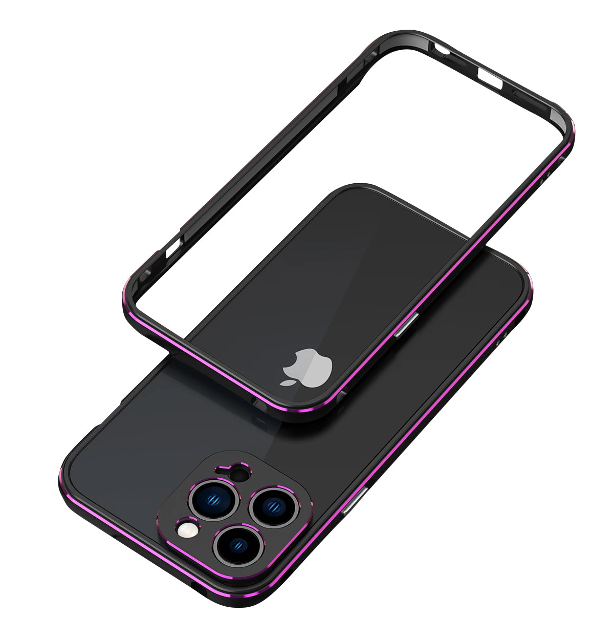 Aluminum Bumper & Metal Lens Frame Case  Shockproof Cover for iPhone Models, Durable and Stylish Protection with Sleek Design