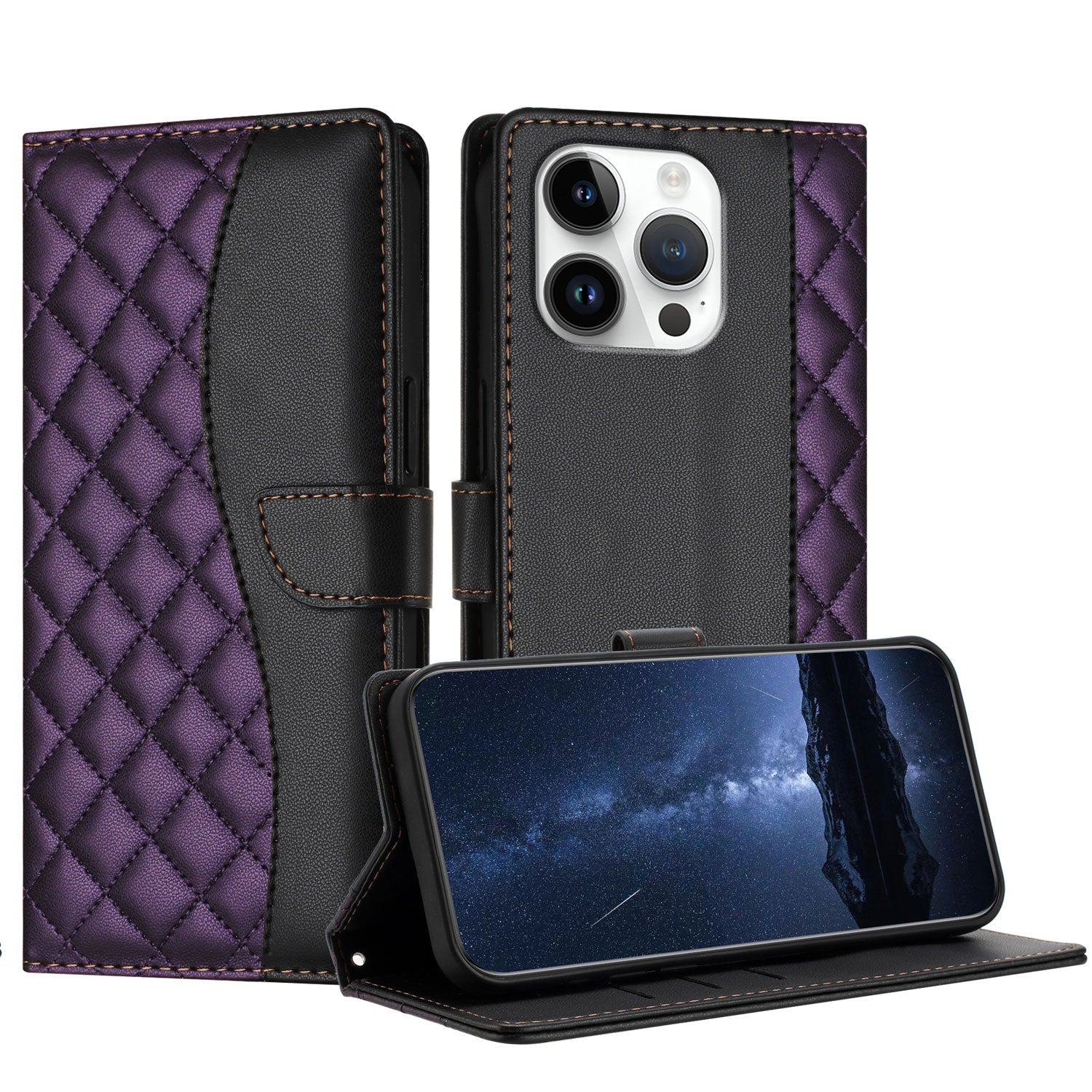 Luxury Quakeproof Flip Leather Wallet Case – Premium Shockproof Protection, Card Slot, Magnetic Closure, Stylish Design for iPhone