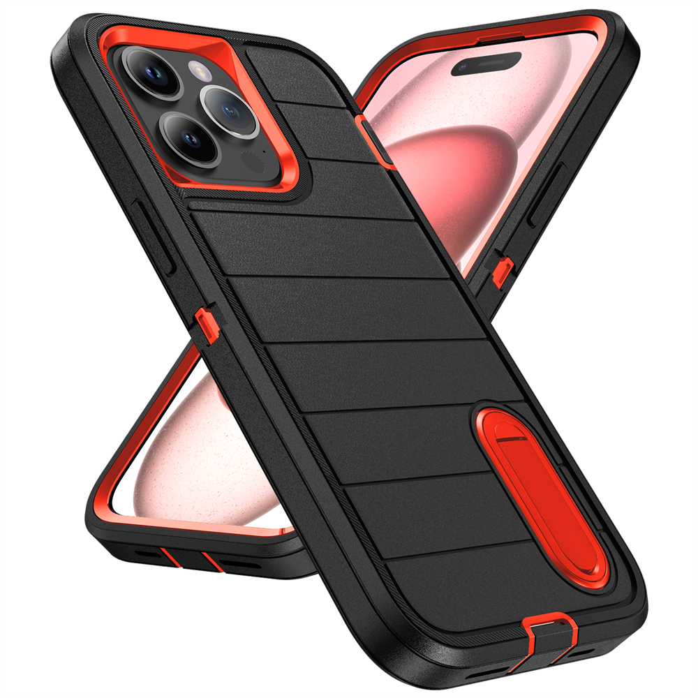 New 3-in-1 Hybrid Defender Case – Kickstand Full-Body Protection Cover for iPhone Models, Rugged and Durable Design