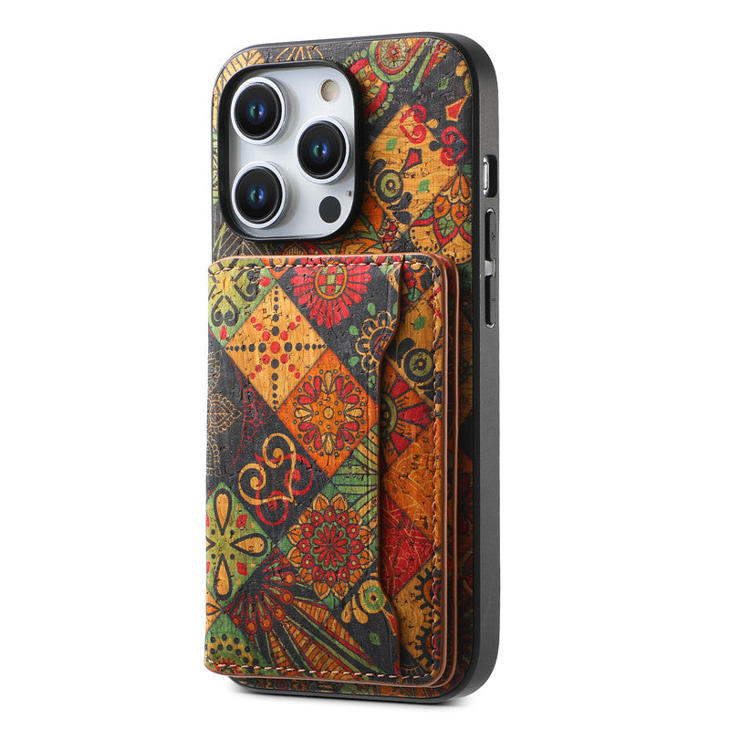 Luxury Flower Pattern Leather Magnetic Wallet Phone Case for iPhone – Card Holder, Stand Function, Protective Back Cover