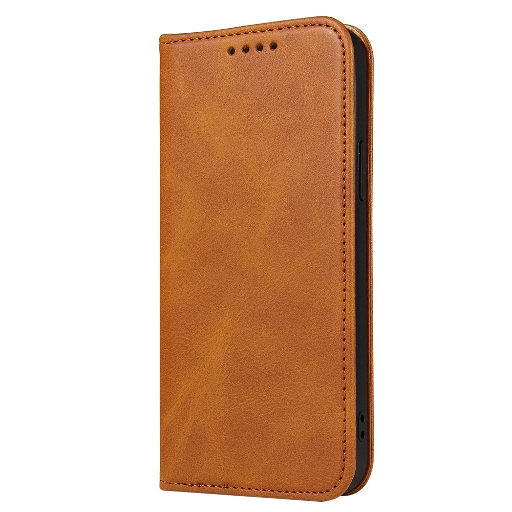 Luxury Magnetic Leather Flip Case – Premium Wallet Cover with Card Slots, Shockproof Protection, and Magnetic Closure for iPhone Models