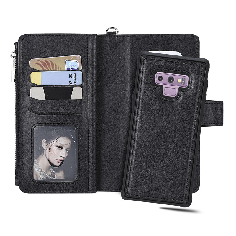 Luxury Magnetic Detachable Wallet Case – Premium Leather Flip Cover, Card Slots, Handbag Design, Stand Feature for iPhone