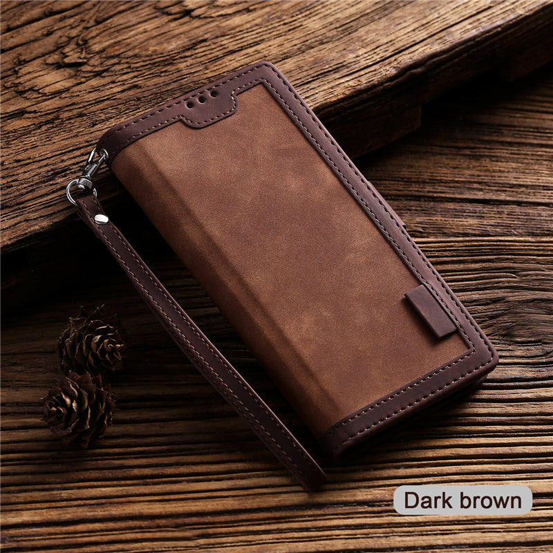 Luxury Leather Flip Case – Premium Wallet Cover, Magnetic Closure, Card Slots, Shockproof Protection, Elegant Design for iPhone