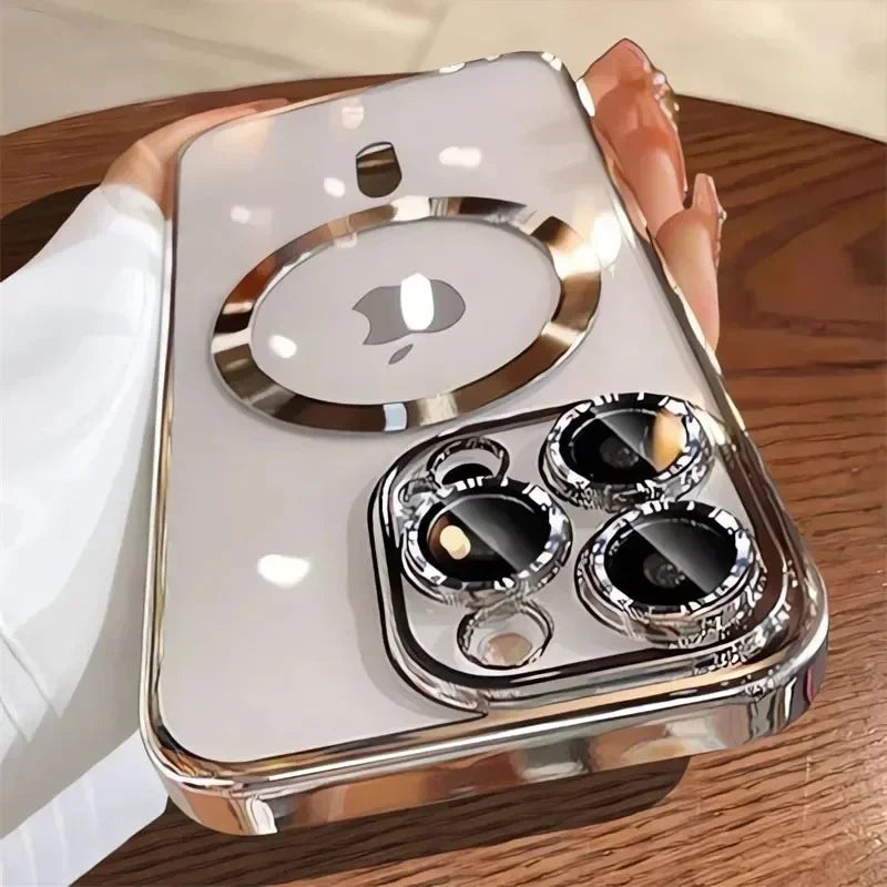 Premium Luxury Magnetic Magsafe iPhone Case – Wireless Charging, Plating Protection, Slim Fit, Full Coverage, Elegant Design,