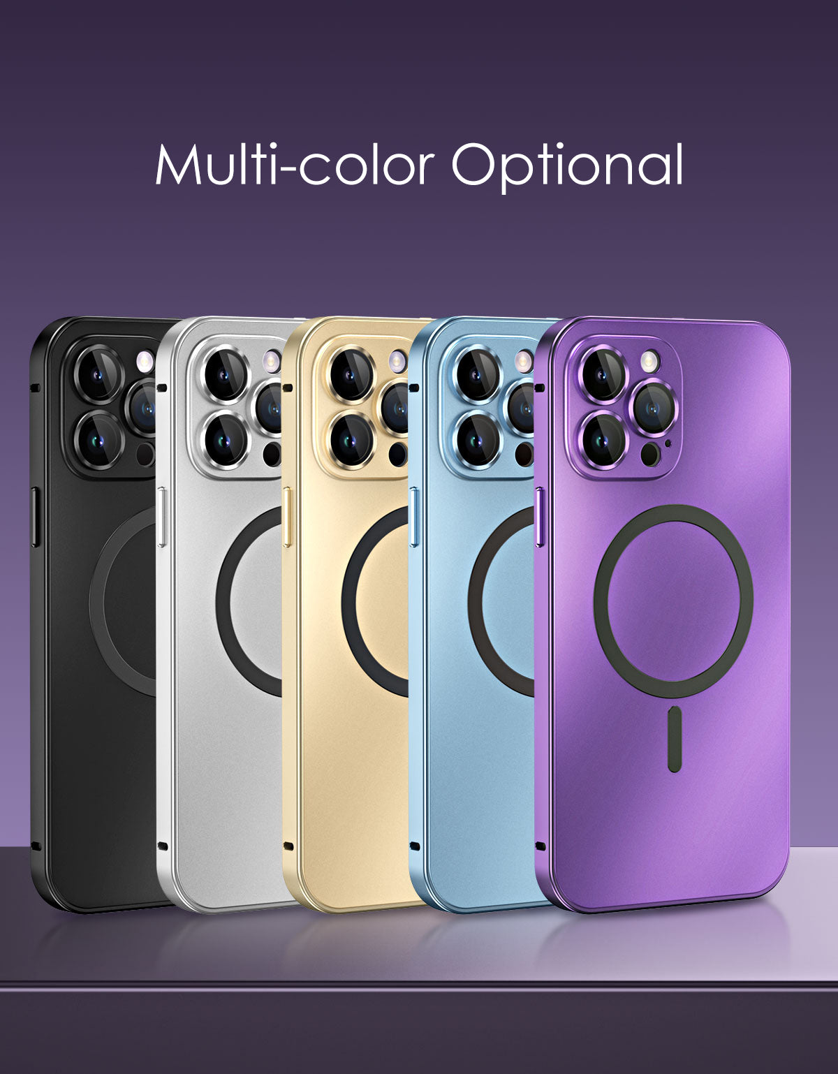 Luxury Magnetic Metal iPhone Case - Shockproof Aluminum Frame, Slim Design, Lens Film Protection, Durable Cover