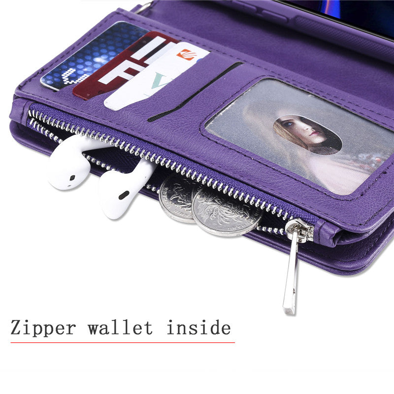 Luxury Magnetic Detachable Wallet Case – Premium Leather Flip Cover, Card Slots, Handbag Design, Stand Feature for iPhone