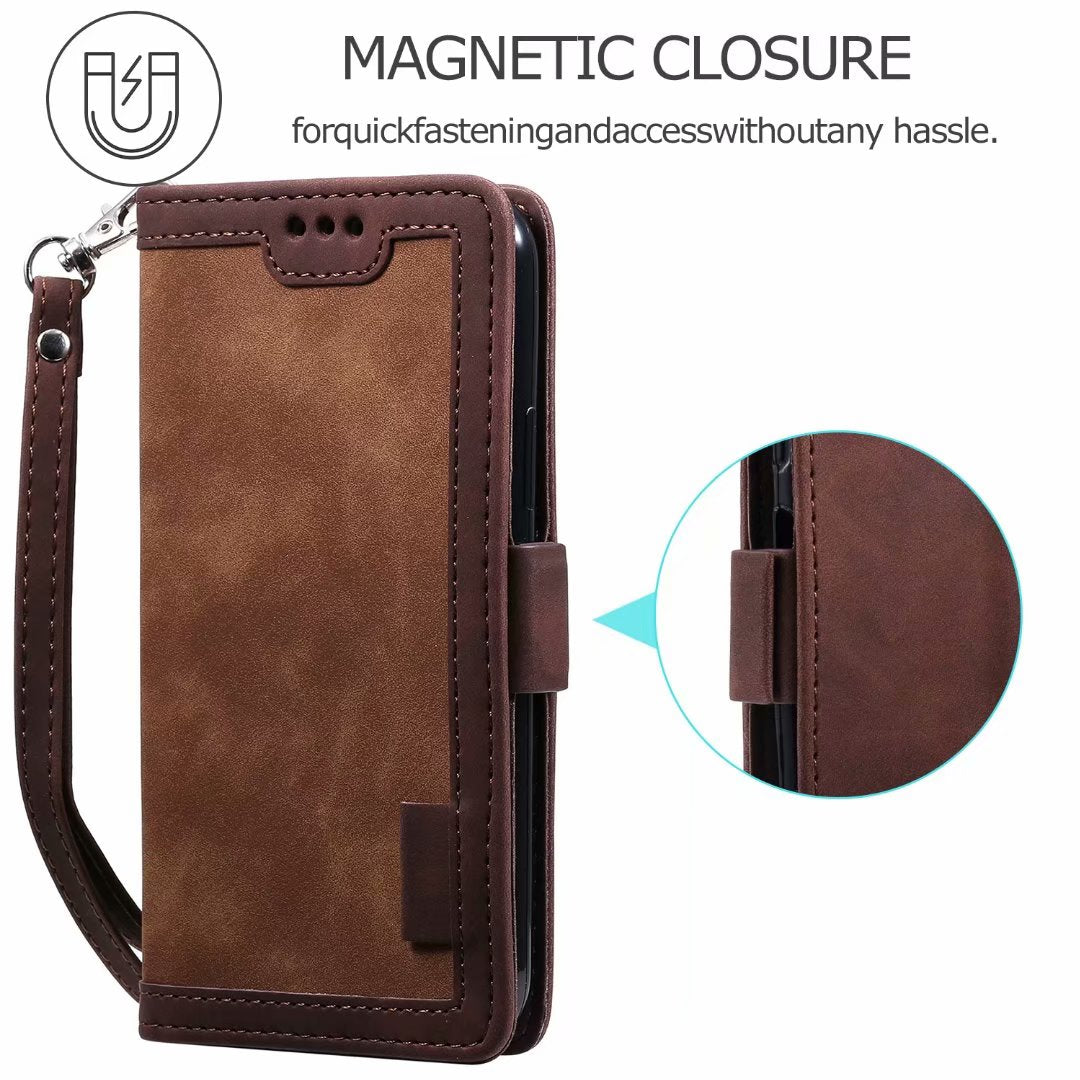 Luxury Leather Flip Case – Premium Wallet Cover, Magnetic Closure, Card Slots, Shockproof Protection, Elegant Design for iPhone