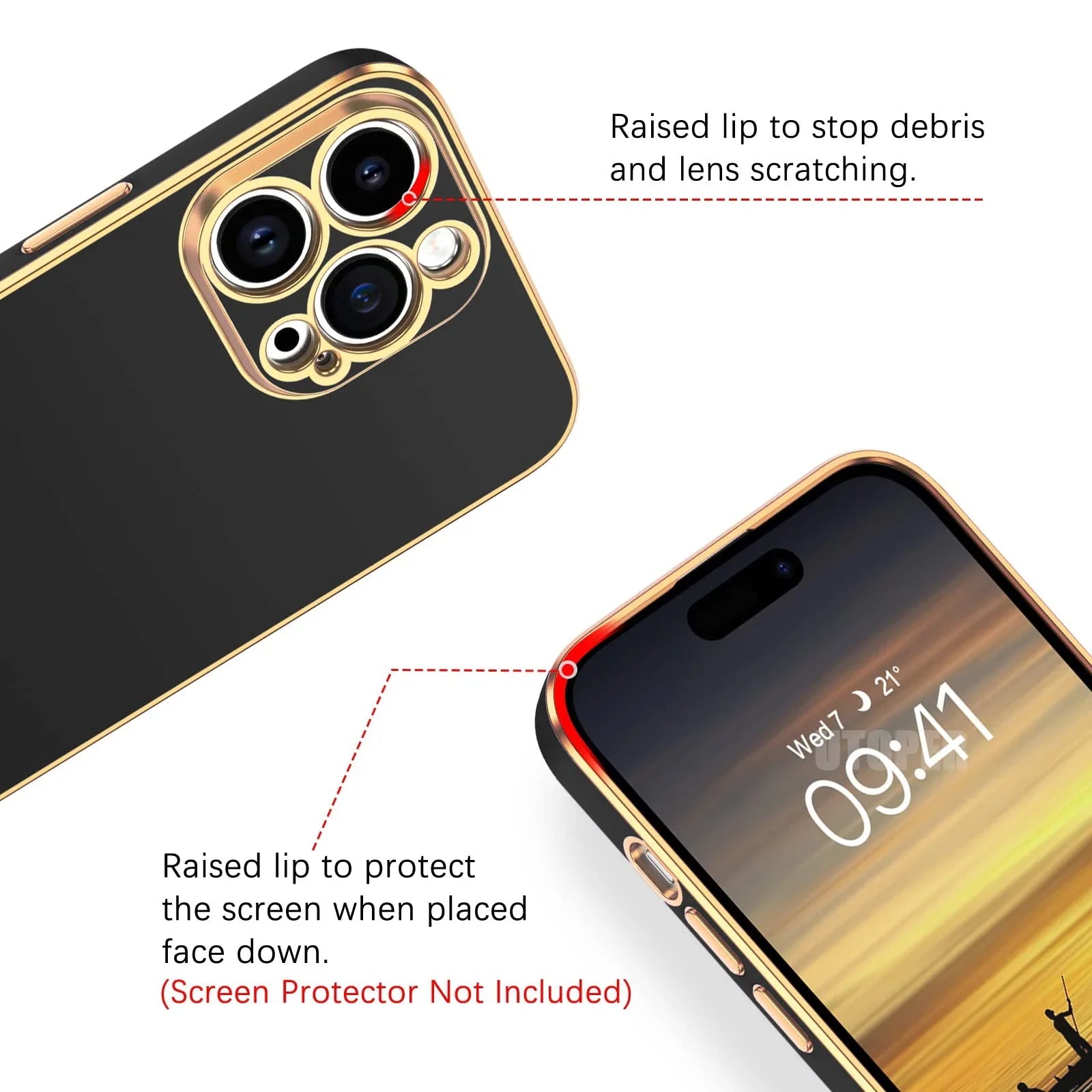 Luxury Silicone Soft iPhone Case – Glossy Shockproof Protection, Solid Color, Durable and Stylish Cover