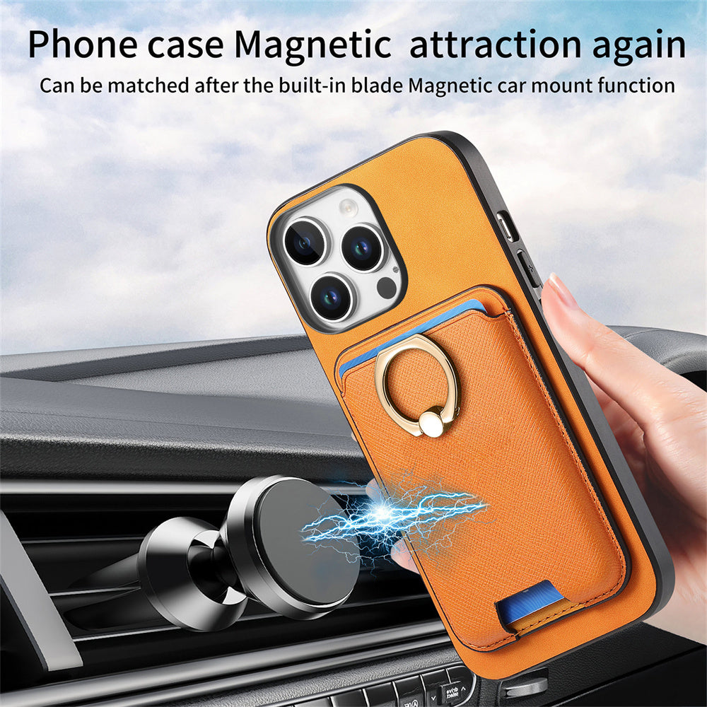 Luxury Detachable Magnetic Wallet Case – Card Holder, Ring Stand, and Shockproof Protection for Secure and Convenient Use