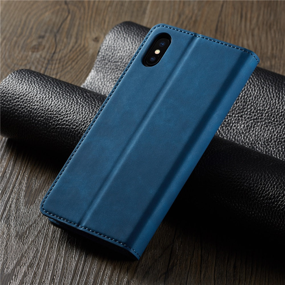 Thin Suede Leather Wallet Case – Flip Cover with Strong Magnet, Card Holder, and Premium Protection for iPhone Models