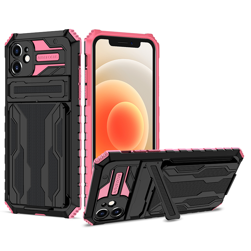 Shockproof Card Holder Case – Kickstand, Camera Protection, Durable Cover for iPhone Models