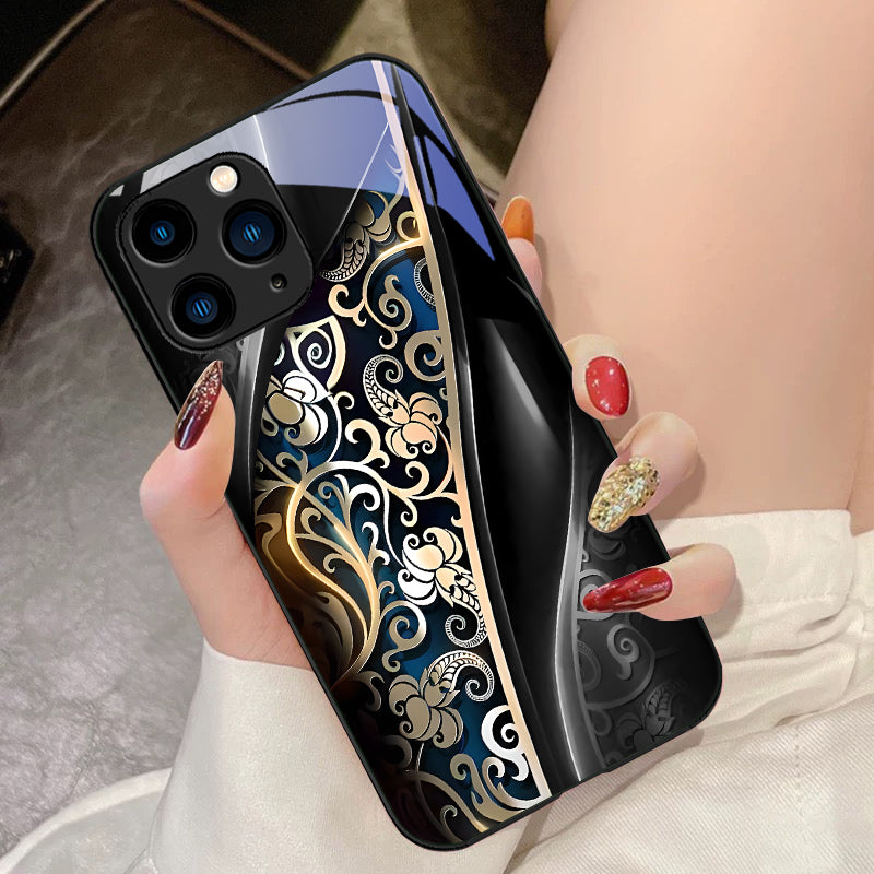 Premium Fate Gear Black Tempered Glass Phone Case iPhone Models, Durable, Stylish, Scratch-Resistant Design, Sleek Cover