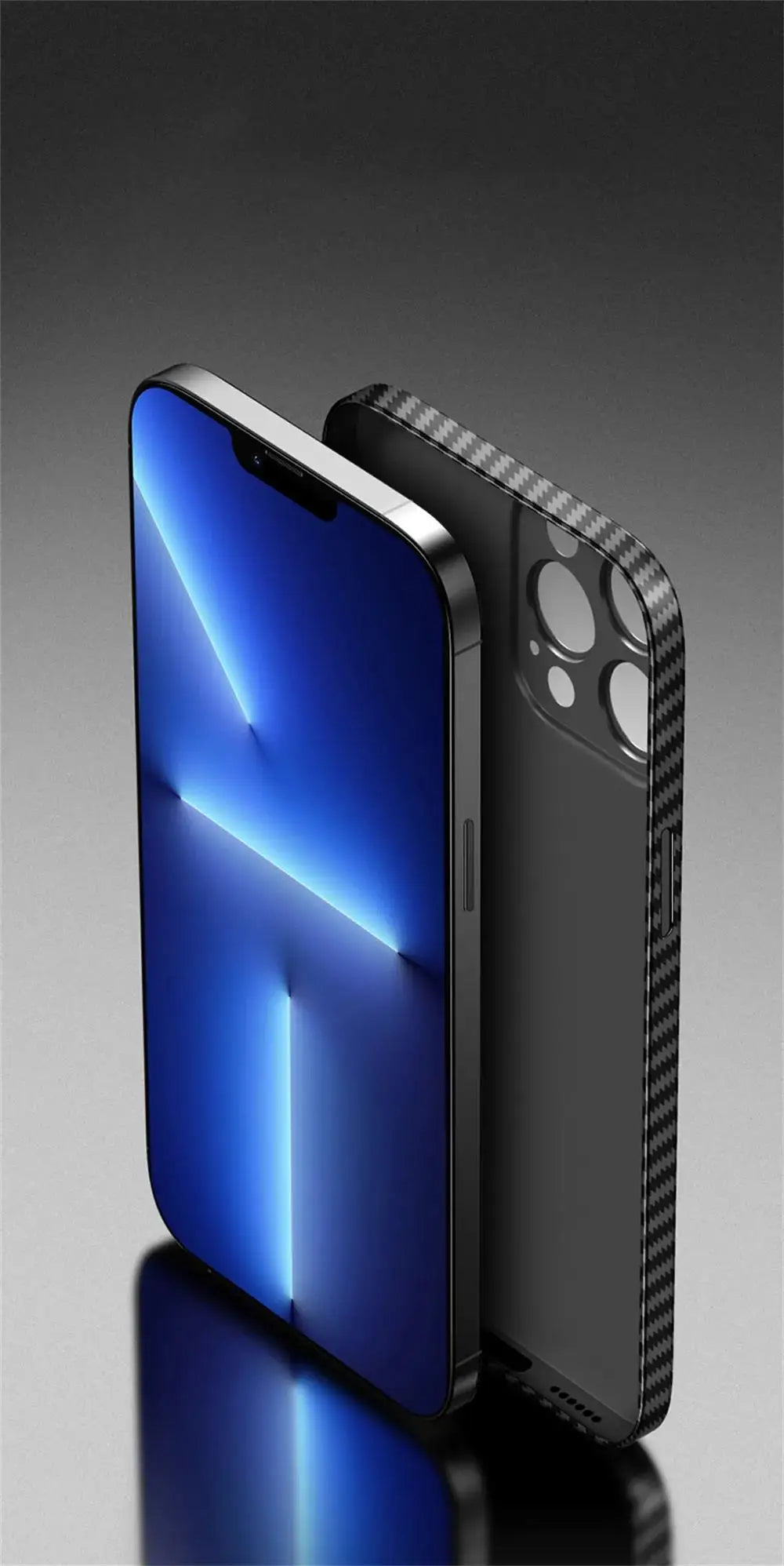 Luxury Ultra-Thin Carbon Fiber Matte Case – 0.2mm PP Back Cover for iPhone Models, Lightweight, Sleek, and Durable Protection