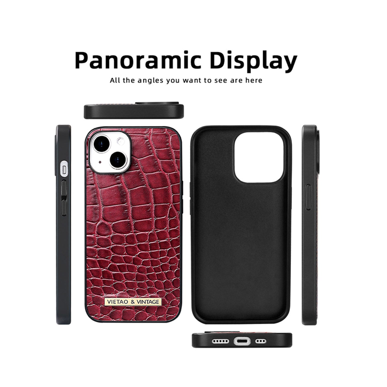 Luxury Crocodile Pattern Leather iPhone Case - Business Style, Shockproof, Durable Bumper Cover