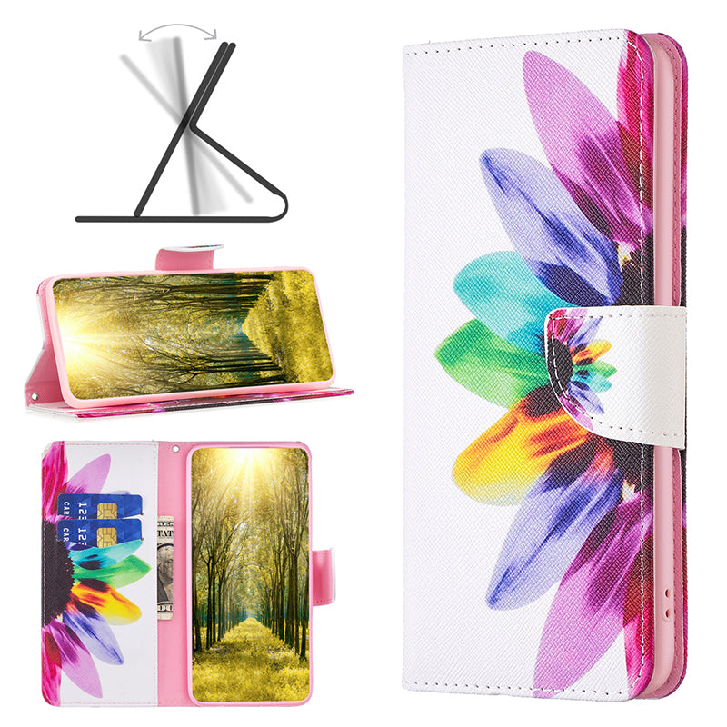 Premium Leather Flip Wallet Case - Magnetic Plum Blossom Phone Cover with Card Holder, Stand Function, and Secure Closure