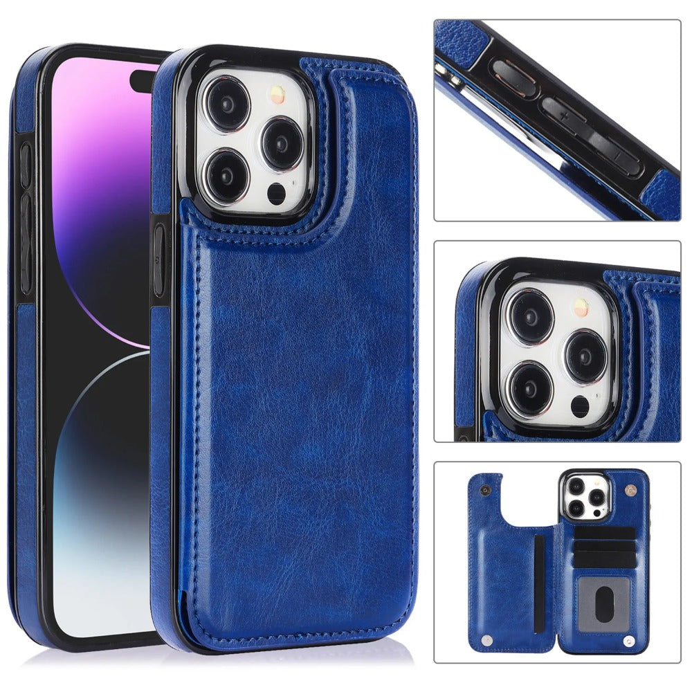 Luxury Wallet Flip Phone Case – PU Leather Cover with Card Slots, Secure Magnetic Closure, and Full Protection for Ultimate Convenience