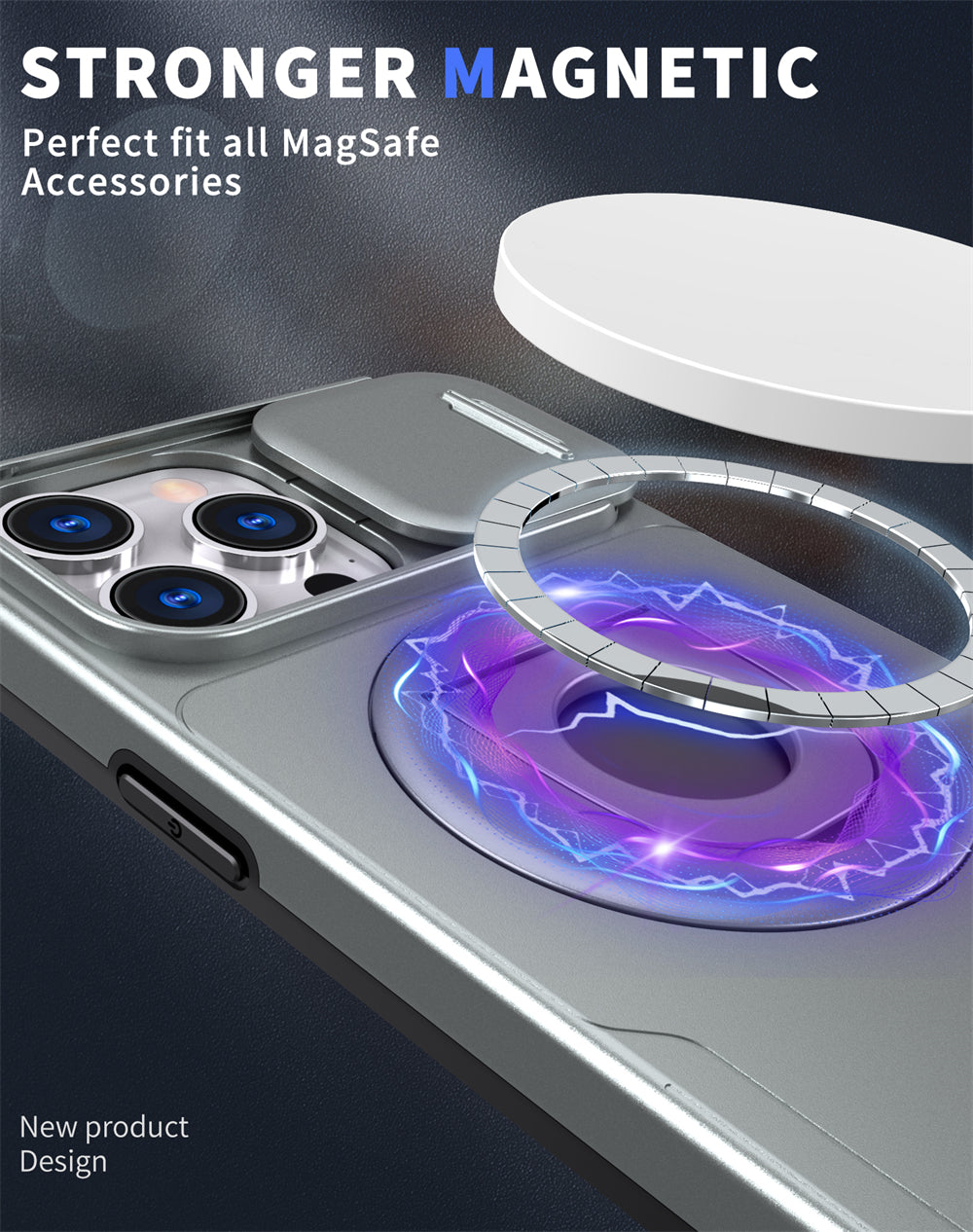 Magnetic Ring Stand Case – 360° Rotatable Shockproof Drop Protection Cover for iPhone Models