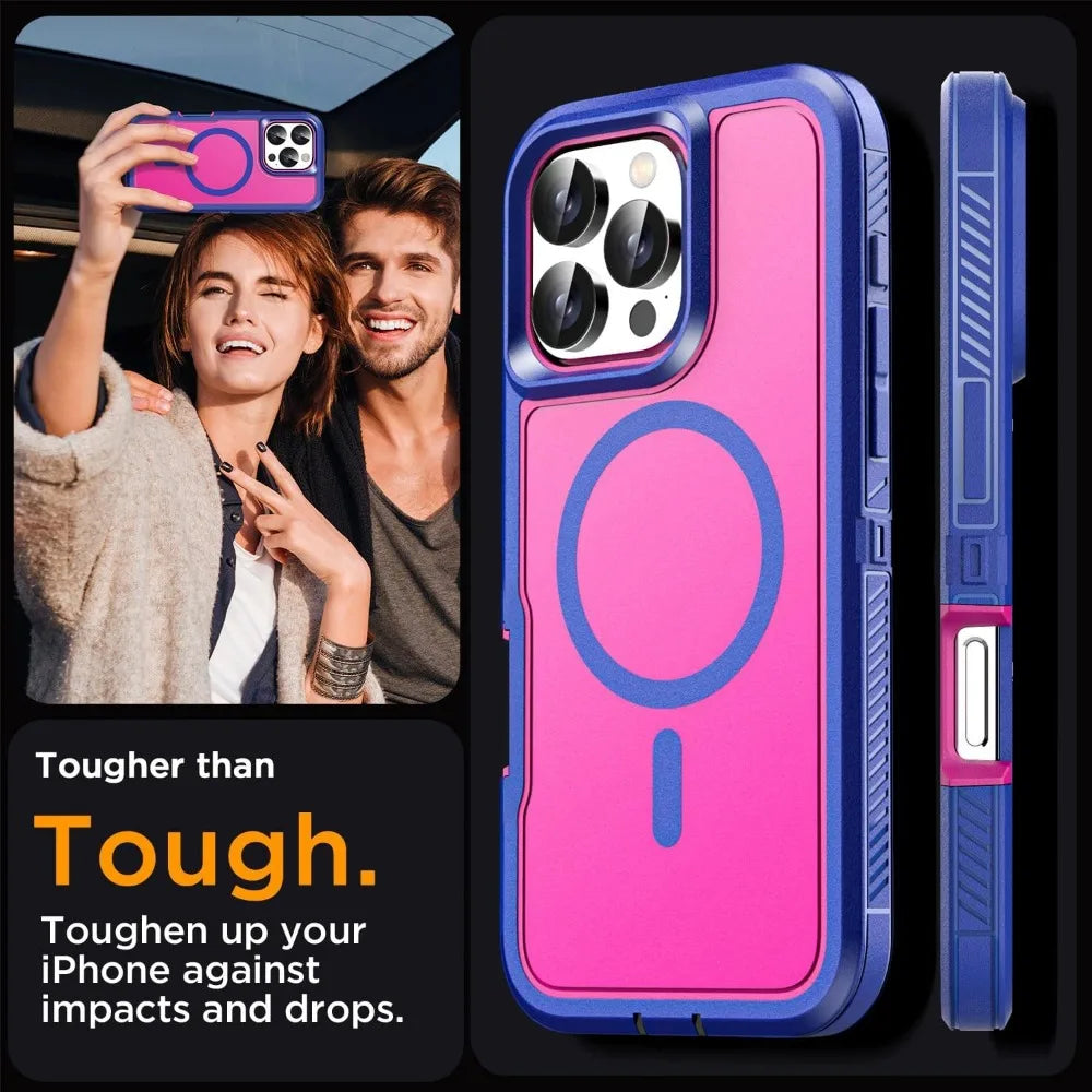 Heavy Duty Shockproof Case – Rugged Protective Cover with Kickstand, Anti-Scratch, Full-Body Protection for iPhone Models