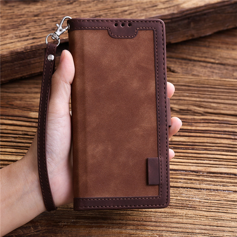 Luxury Leather Flip Case – Premium Wallet Cover, Magnetic Closure, Card Slots, Shockproof Protection, Elegant Design for iPhone