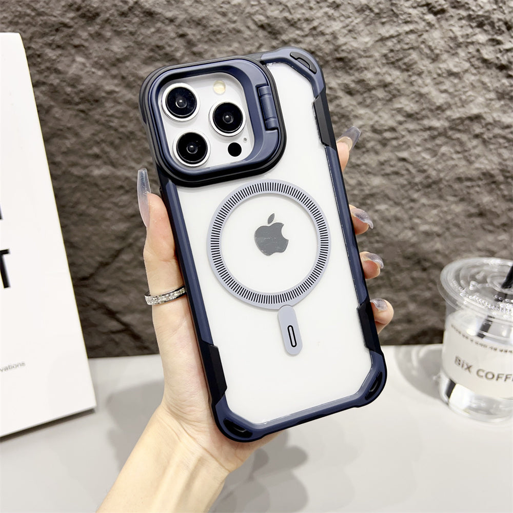 Luxury Shockproof Armor Case - Transparent MagSafe Cover, Wireless Charging Compatible, Durable & Protective Design | Case for iPhone