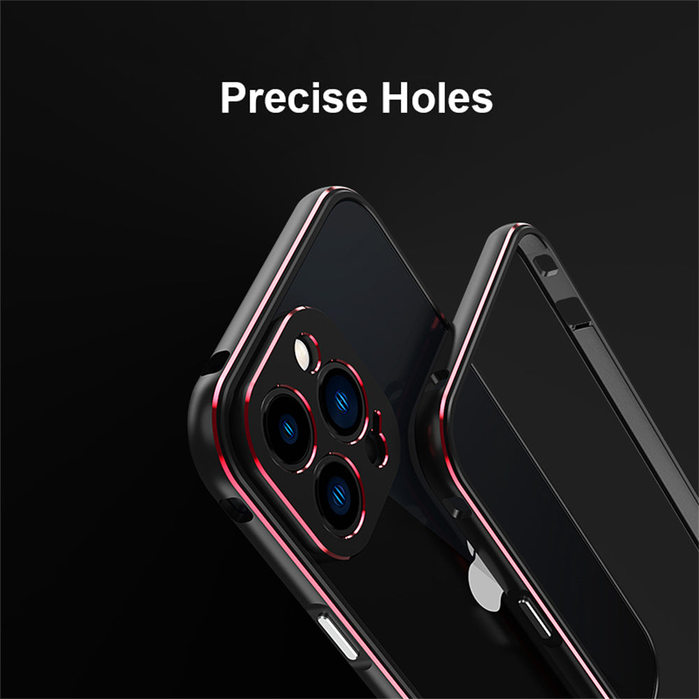 Aluminum Bumper & Metal Lens Frame Case  Shockproof Cover for iPhone Models, Durable and Stylish Protection with Sleek Design