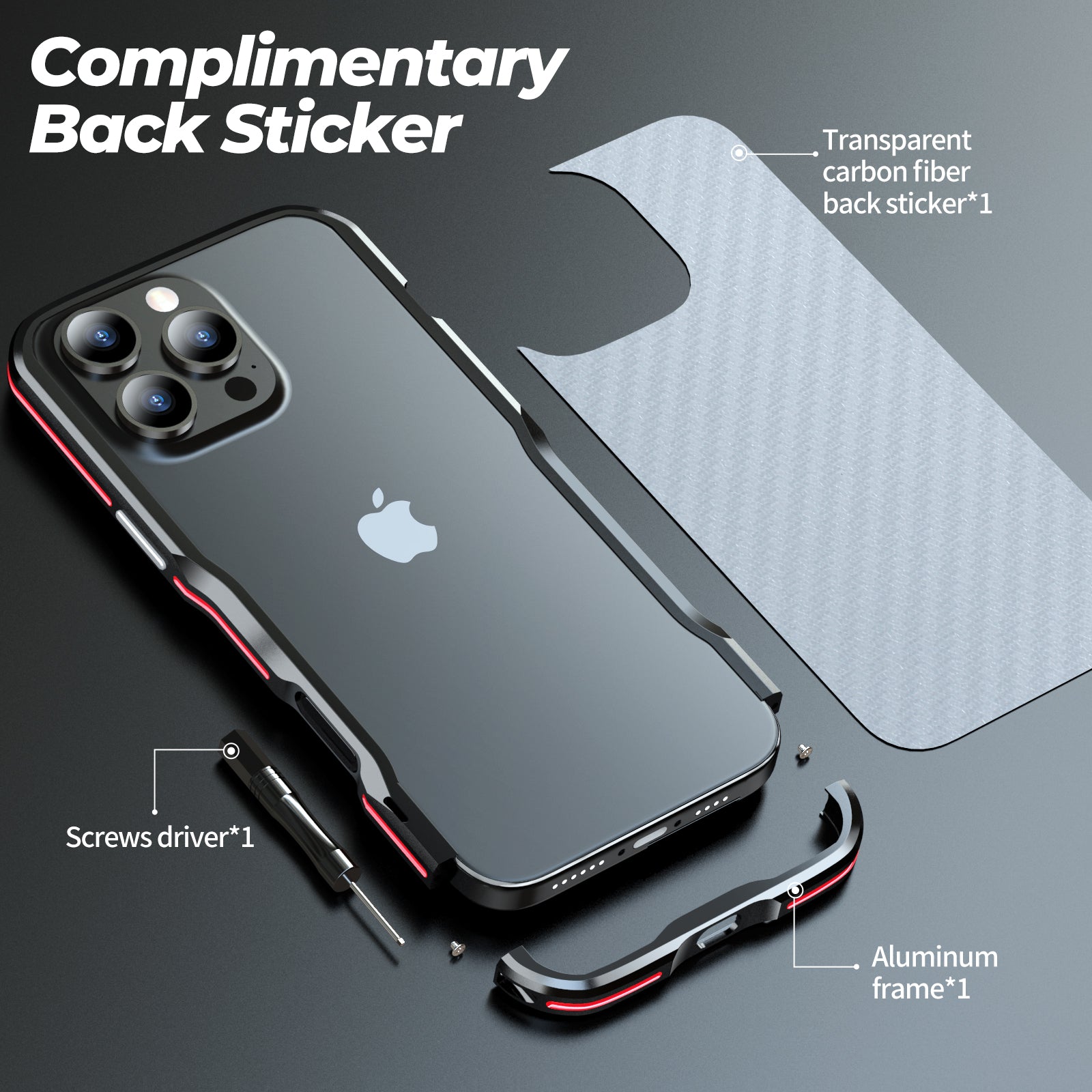 Metal Frame Bumper Case – Aluminum Detachable Heat Dissipation Shockproof Cover for iPhone Models, Sleek and Durable Protection