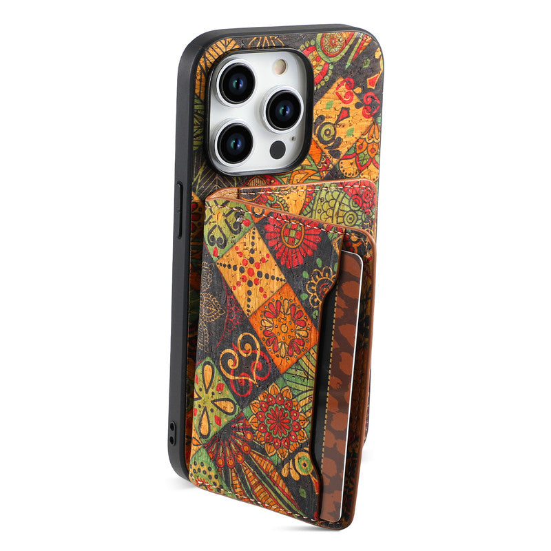 Luxury Flower Pattern Leather Magnetic Wallet Phone Case for iPhone – Card Holder, Stand Function, Protective Back Cover