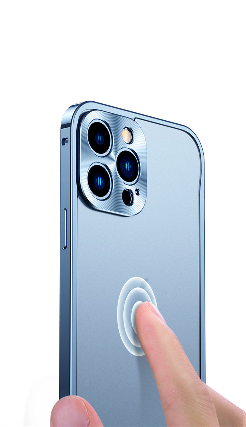 Luxury Magnetic Aluminum Phone Case Shockproof Slim Metal Frame with Full Lens Protection and Wireless Charging Compatibility