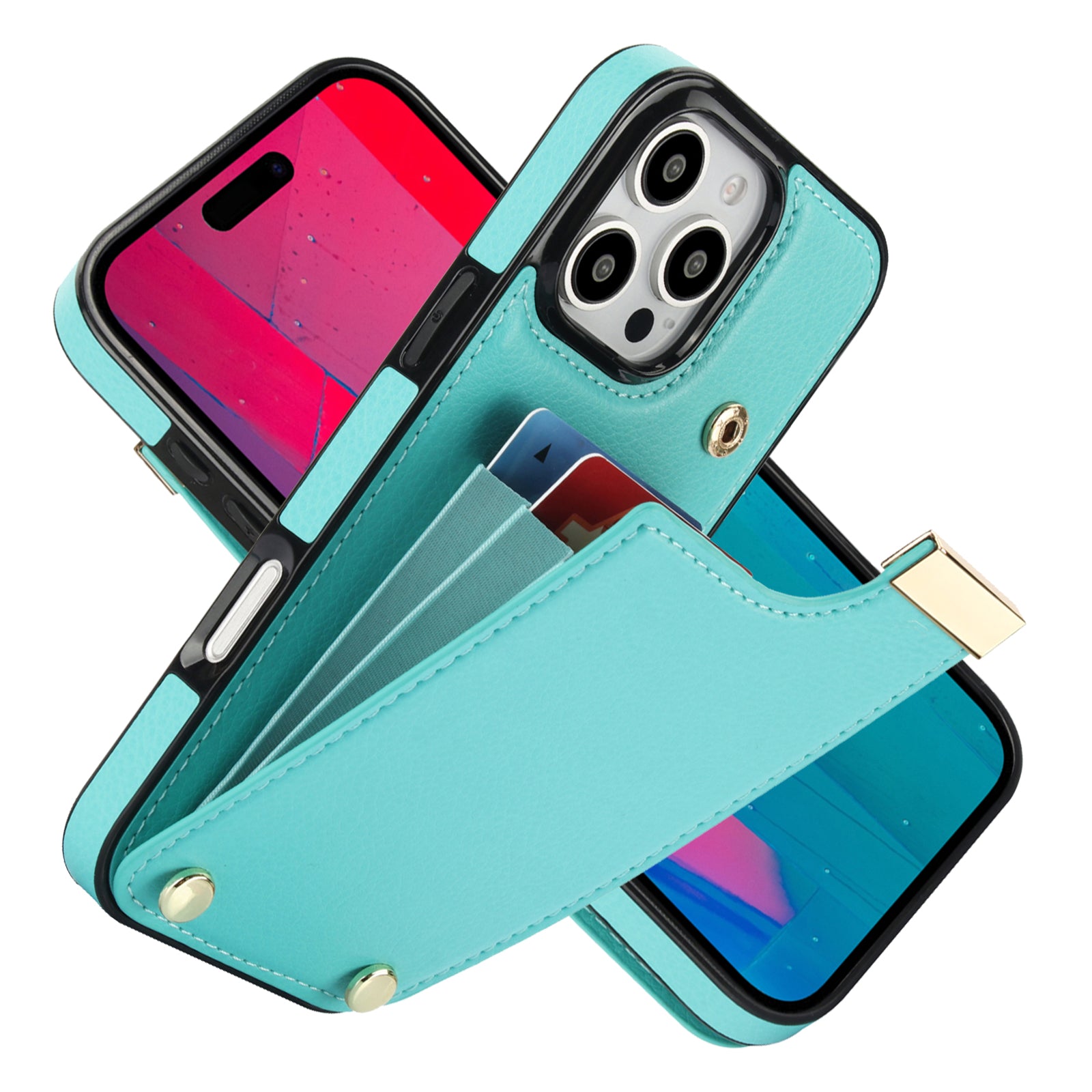 Shockproof Leather Wallet Case – Flip Cover with Card Holder, Secure Pocket, Durable Protection for iPhone Models