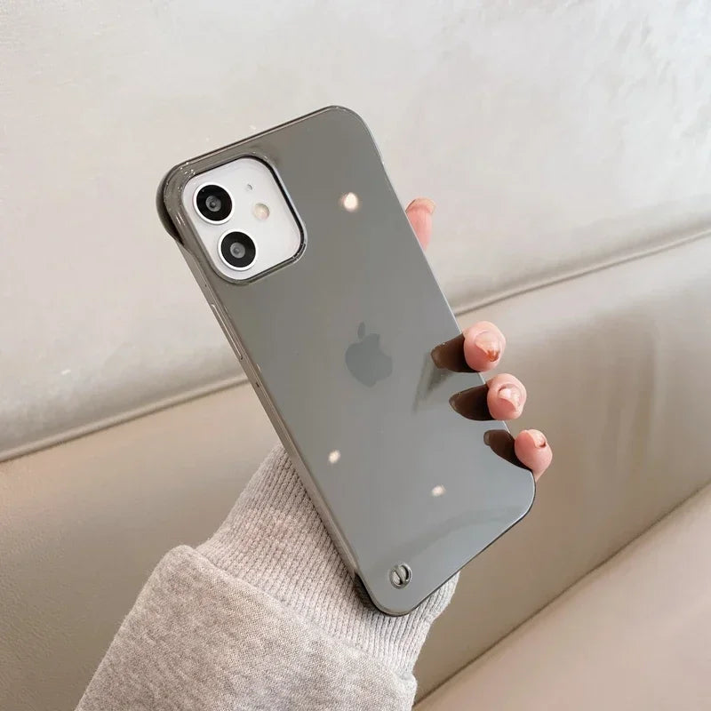 Slim Frameless Clear Phone Case – Transparent Plastic Cover, Lightweight and Durable Protection for iPhone Models